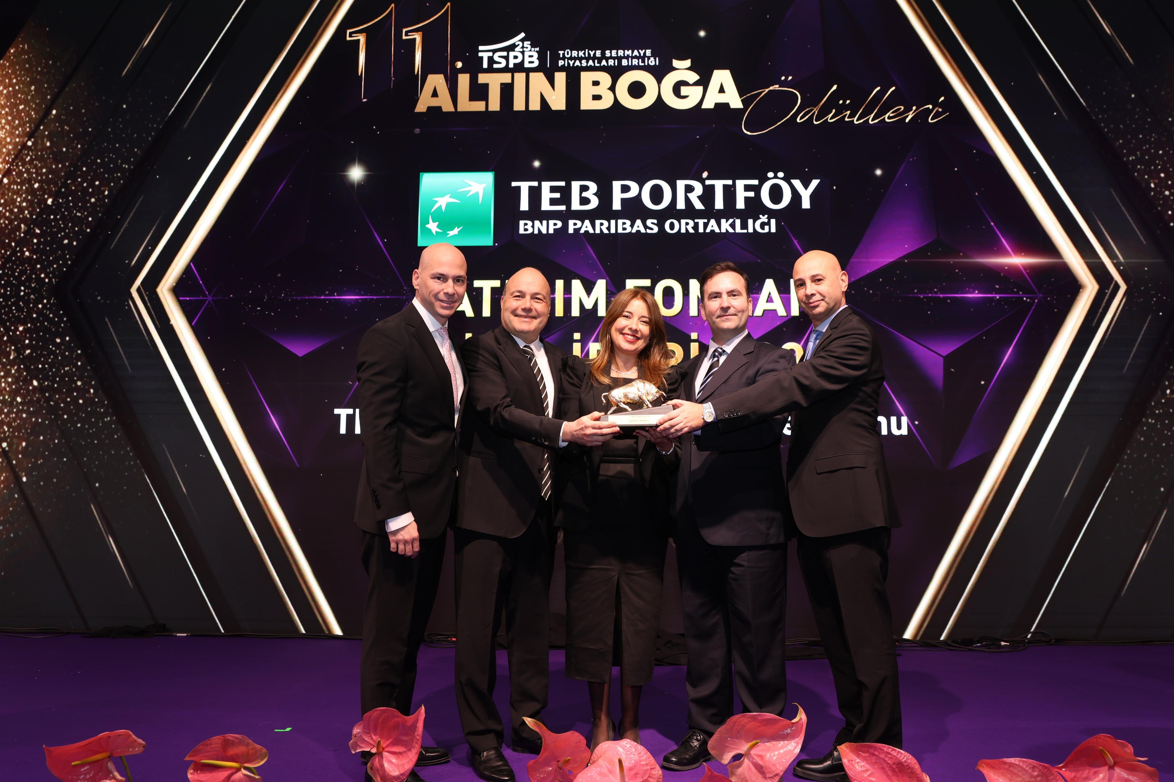 TEB Portföy, Altın Boğa Ödülleri’nde “Yatırım Fonları Getiri Lideri” Seçildi