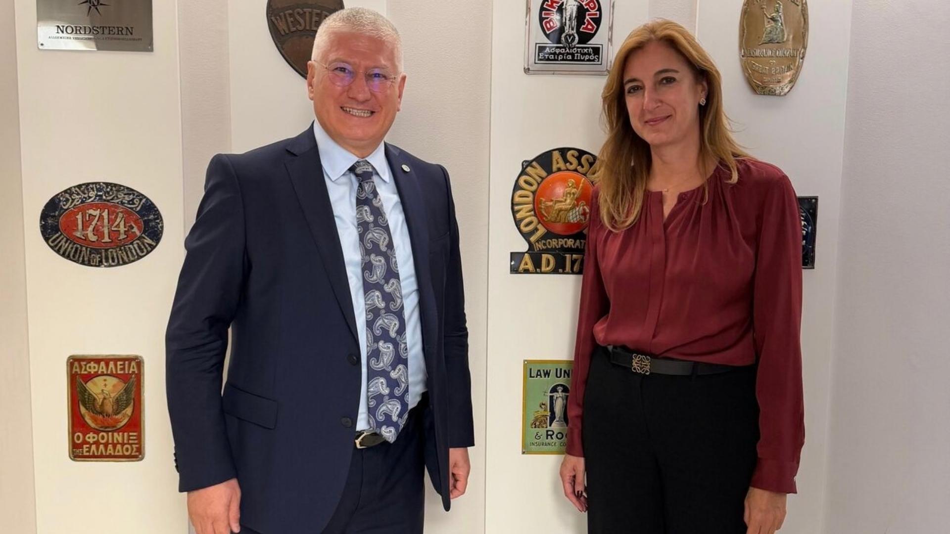 Ahmet Yaşar’dan Atina Teması: Doğal Afet Sigortalarında Ortak Çalışma Gündemde