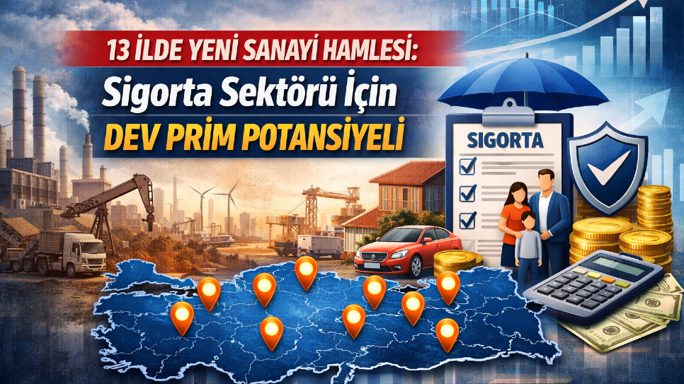 13 İlde Yeni Sanayi Hamlesi: Sigorta Sektörü İçin Dev Prim Potansiyeli