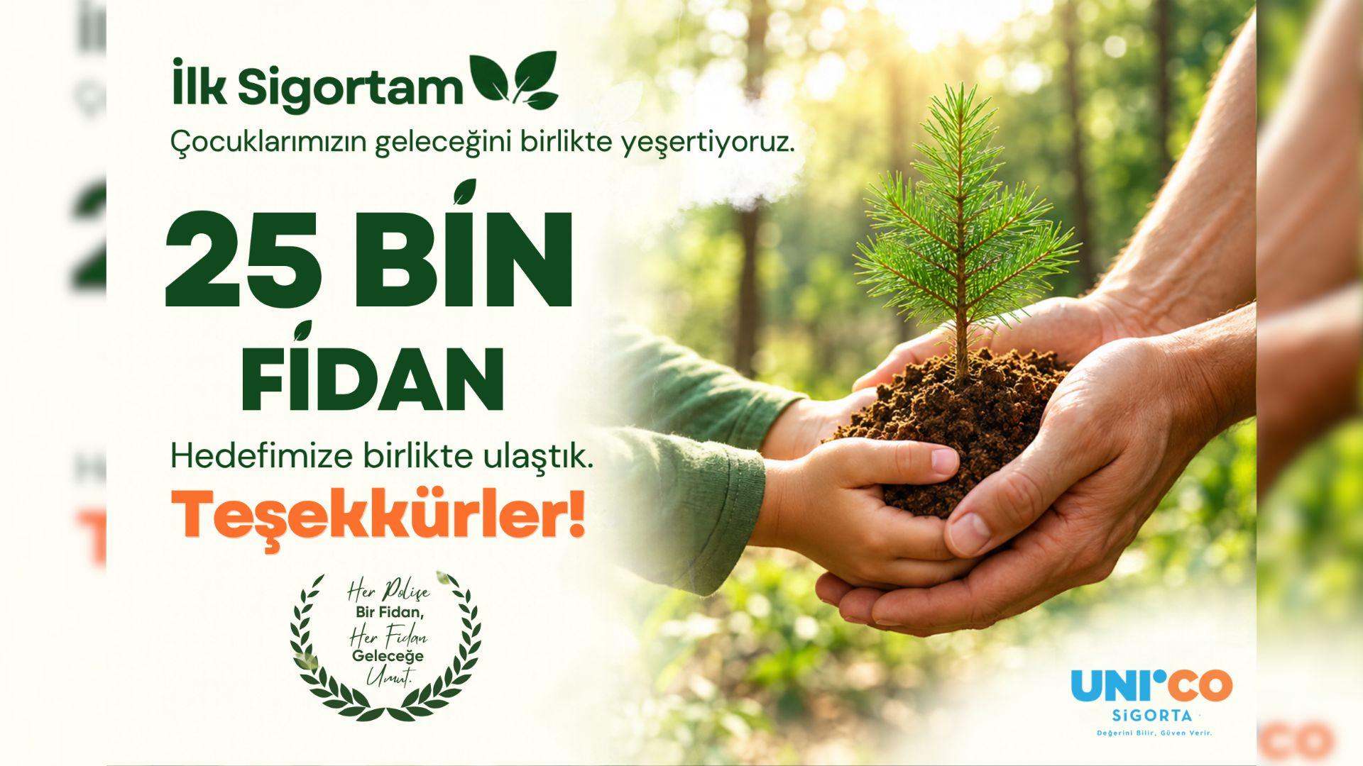 Unico Sigorta’dan Üç Yılda 65 Bin Fidan Bağışı
